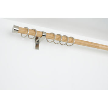 Houten gordijnroede 28 mm eik FSC 240 cm
