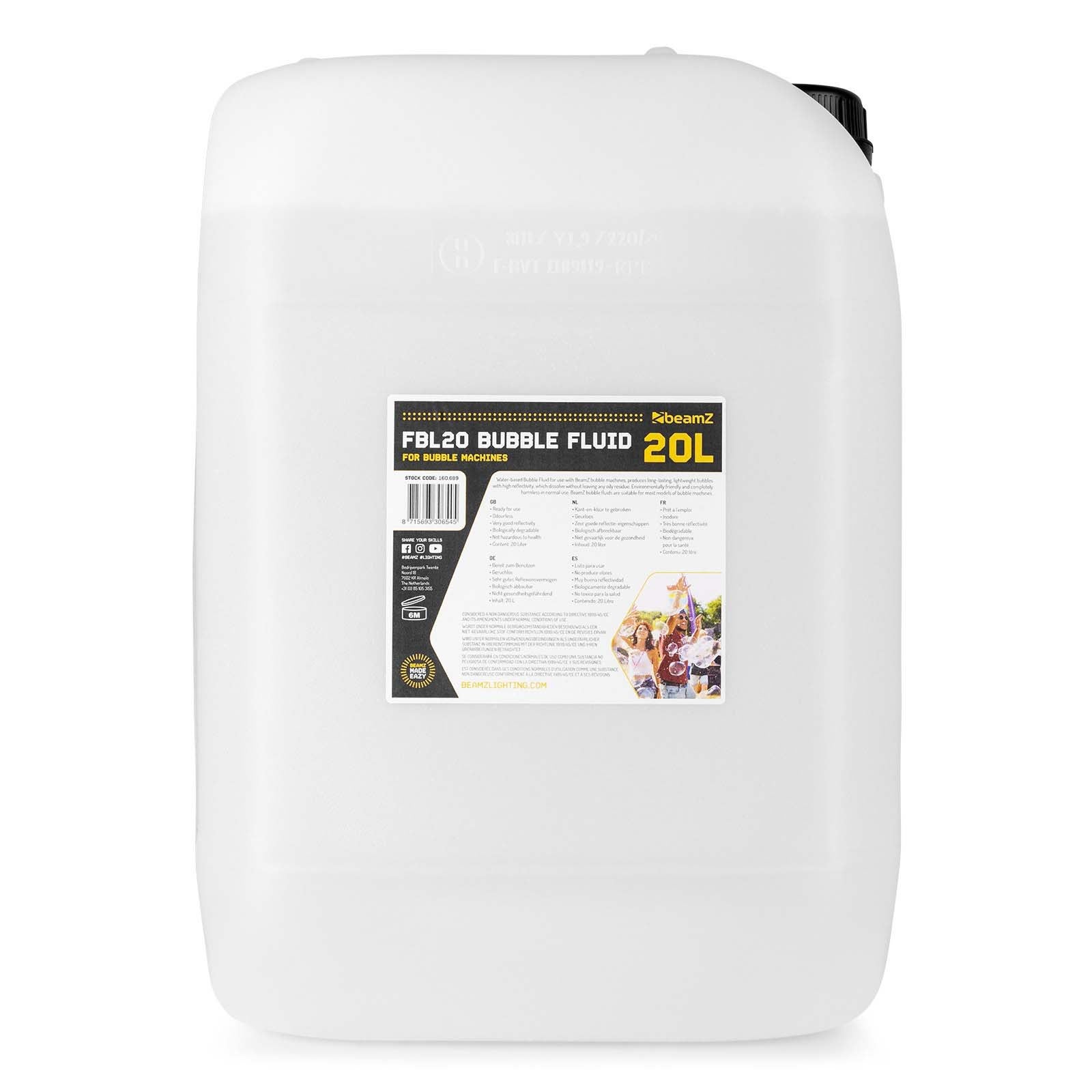 BeamZ FBL20 bellenblaasvloeistof 20 liter gebruiksklaar