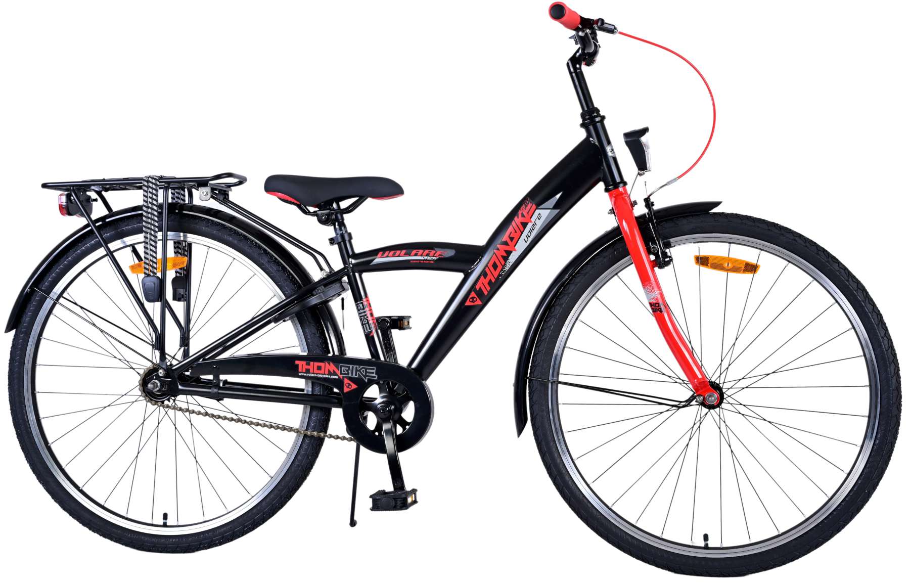 Kinderfahrrad Thombike für Jungen 26 Zoll Kinderrad in Schwarz Rot