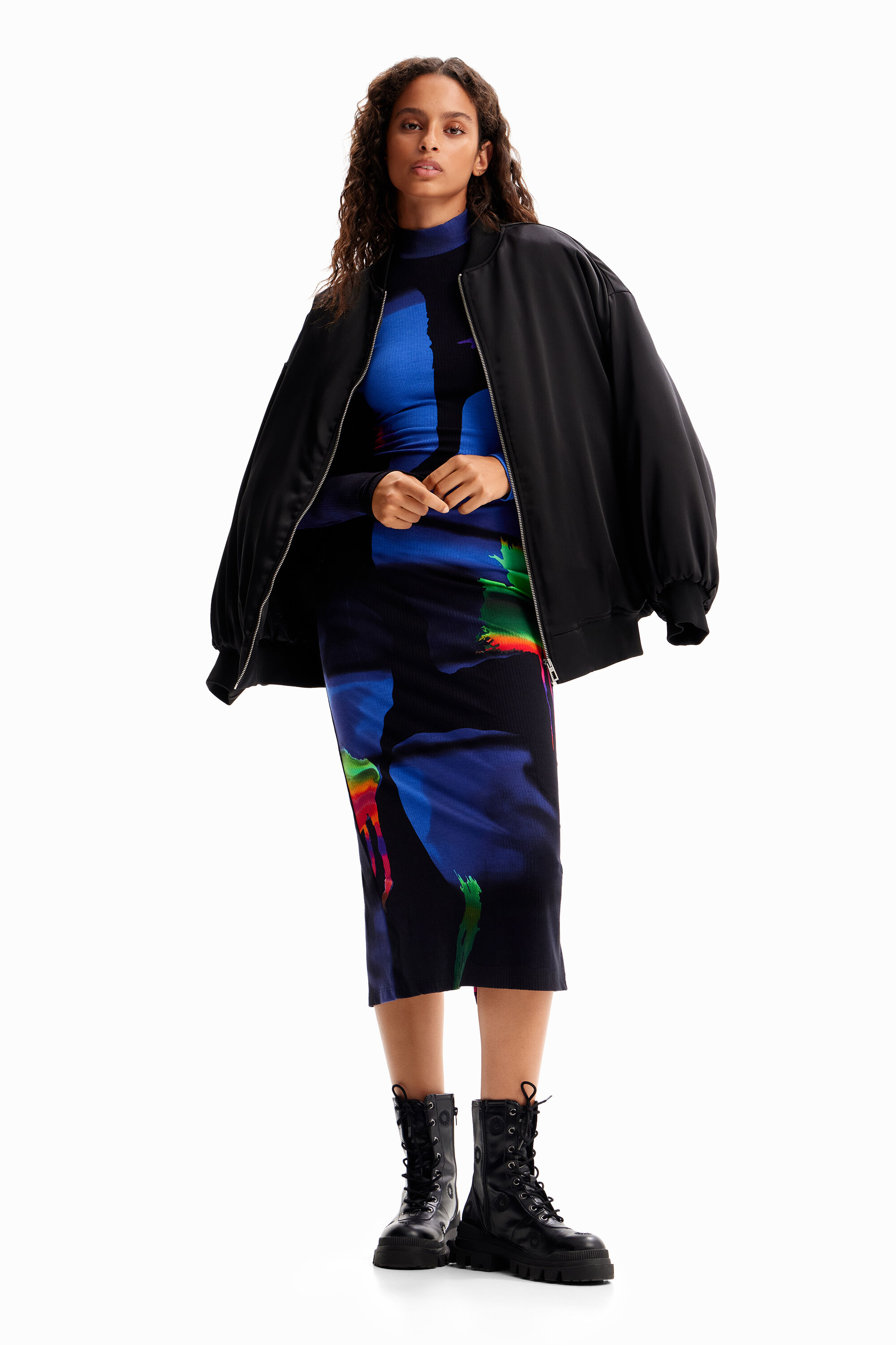 Robe midi fluo M. Christian Lacroix