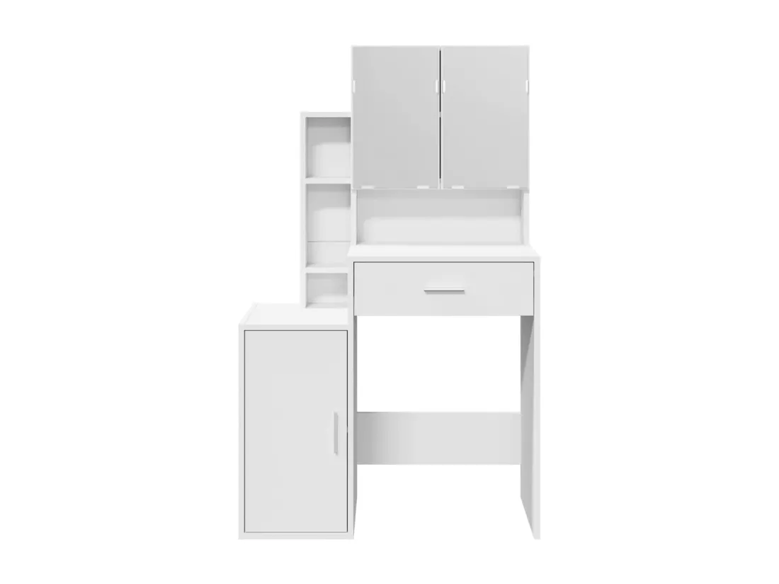 Coiffeuse avec armoire blanc 80x35x132 cm