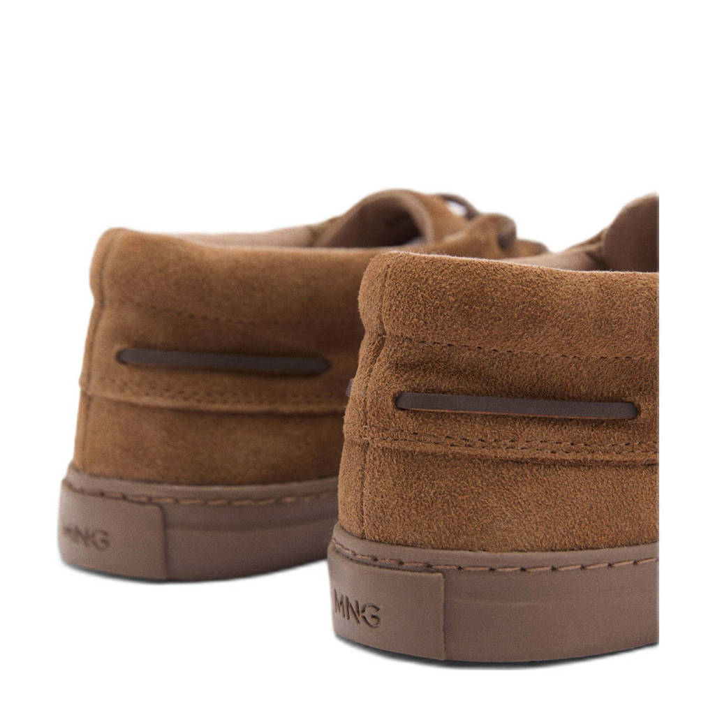 Mango Kids suède enkelboots cognac