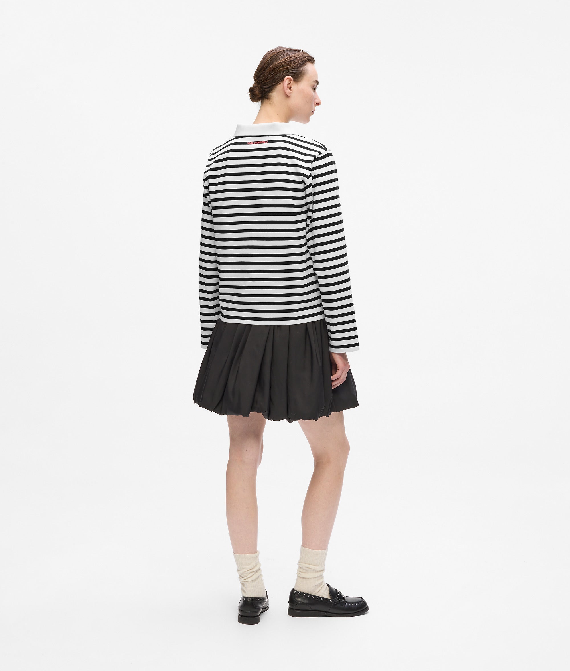 Ikon poloshirt met lange mouwen en strepen