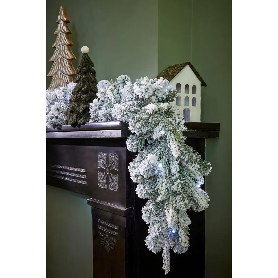 Black Box Trees Grimshaw Guirlande met Verlichting- L270 x Ø25 cm - Groen