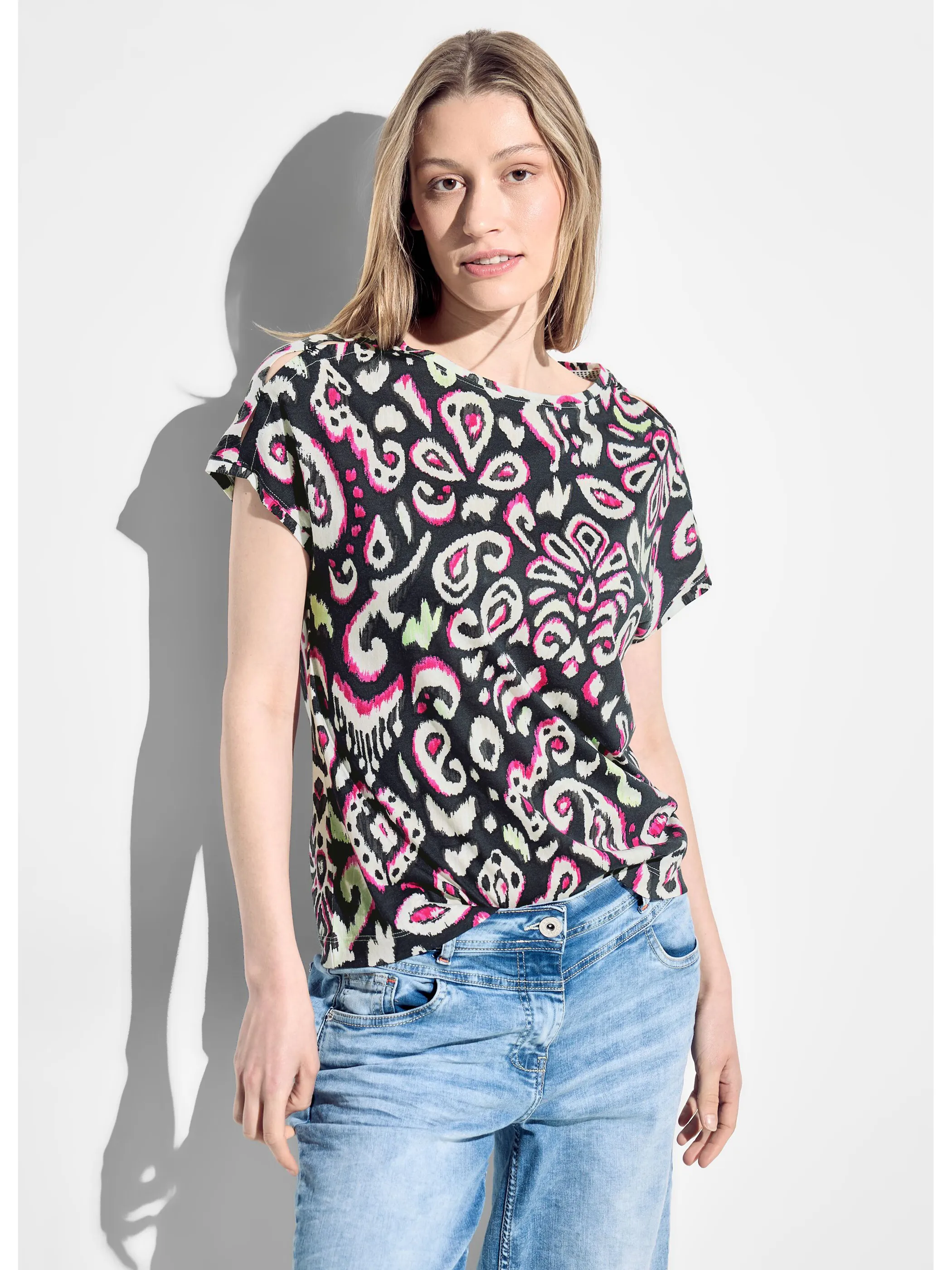 Damen Shirt mit Alloverprint