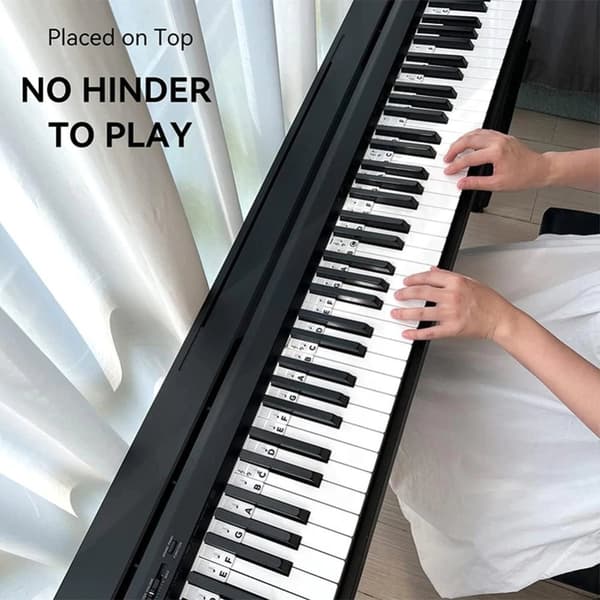 INF Avtakbare piano- og keyboardetiketter, 88 tangenter