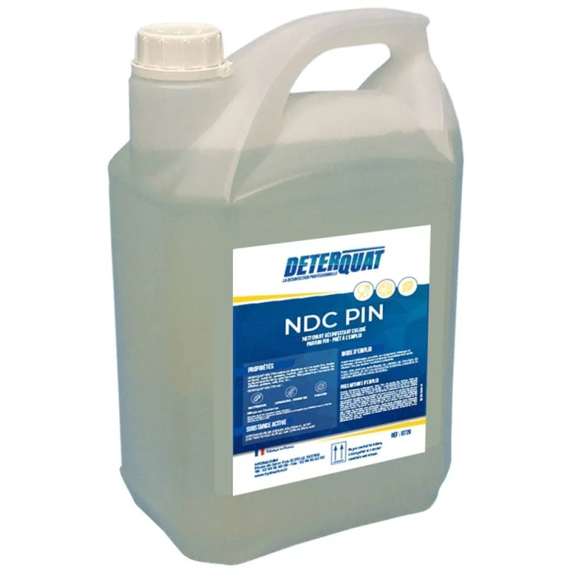 DETERQUAT - Désinfectant chloré NDC - Parfum pin - 5L