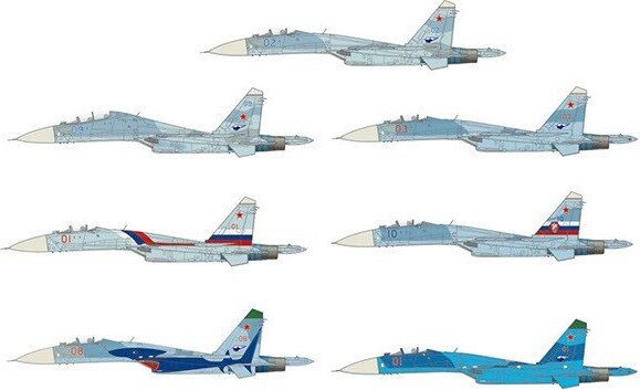 Vallejo - Model Air Maling Sæt - Soviet & Russian Su-27 - 8X17 ML