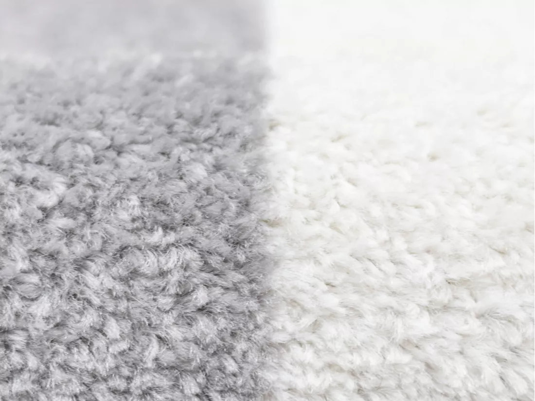 Tapis géométrique - 160 x 230 cm - Noir, blanc, gris - CARINO