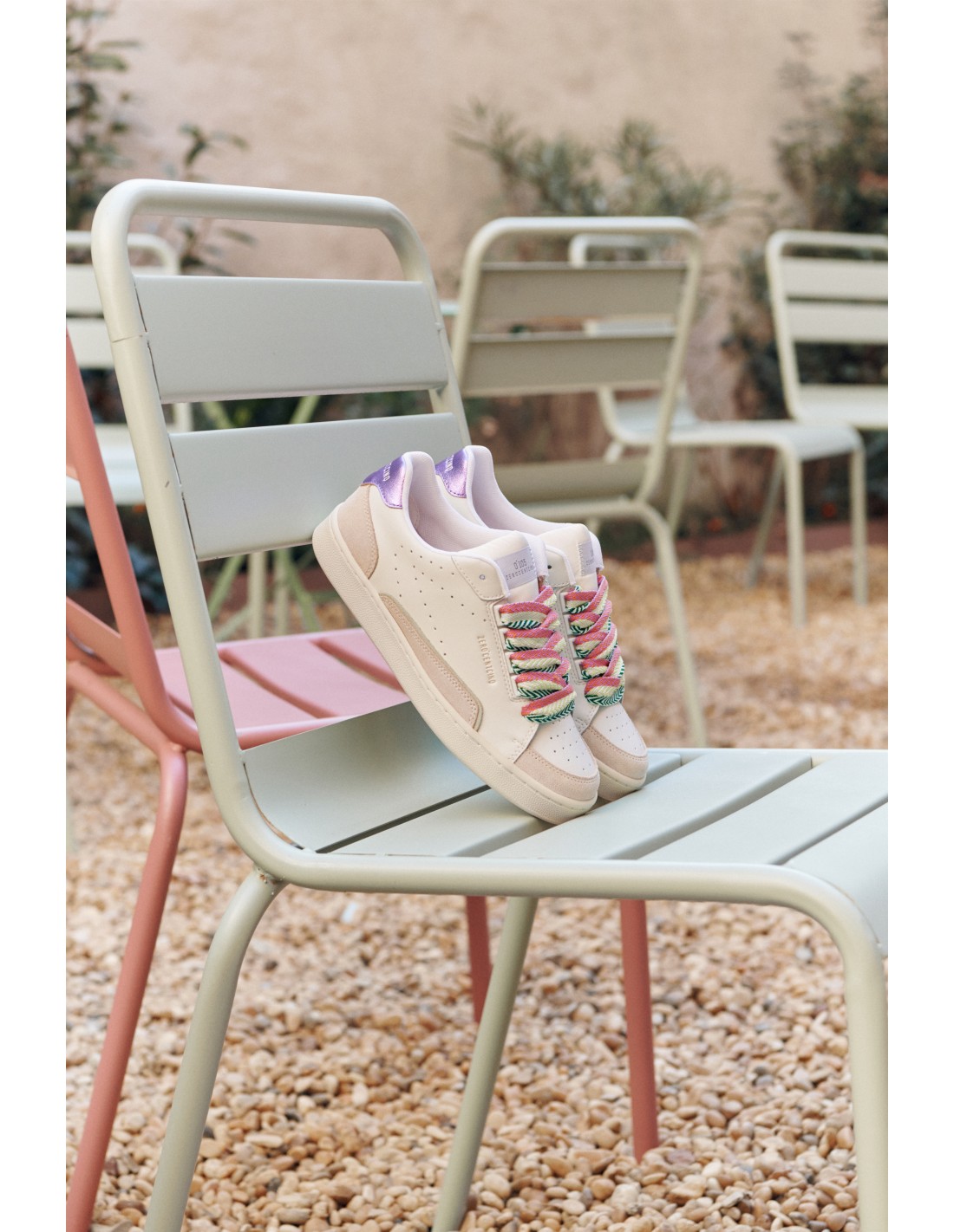 0-105 Baskets de ville Femme Avril Fresh Cuir Blanc