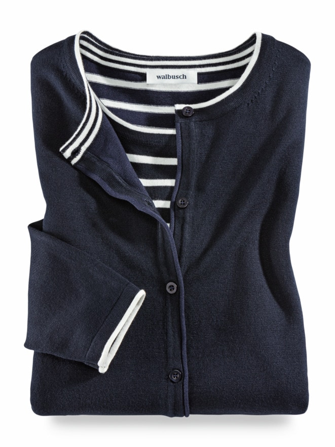 Hautschmeichler-Twinset Ringelmix