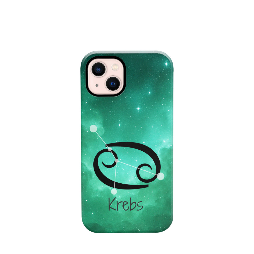 iPhone 13 Hybrid (Kunststoff / Gummi) Hülle Krebs 2 - Grün