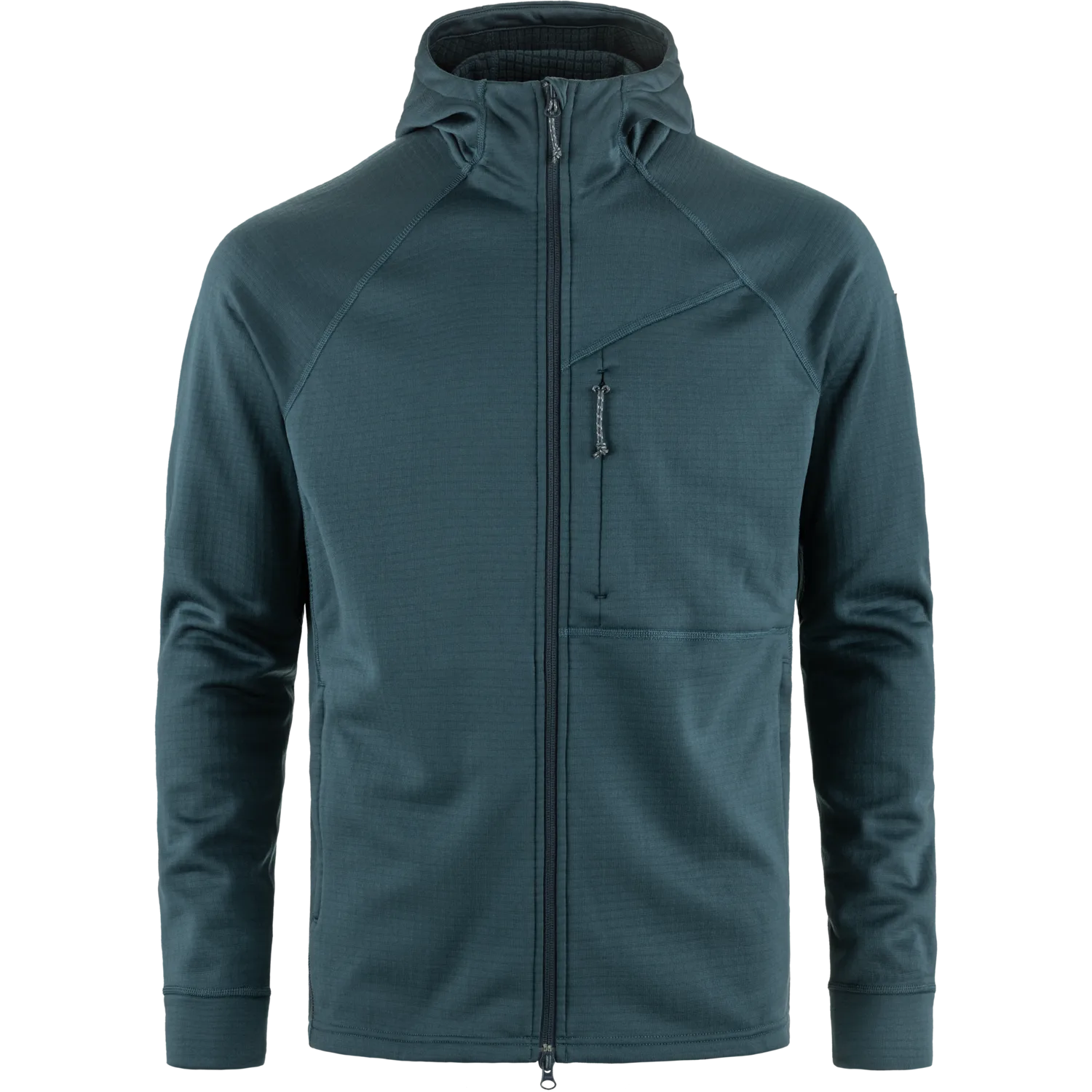 Fjällräven Men's Abisko Grid Fleece Hoodie Mountain Blue