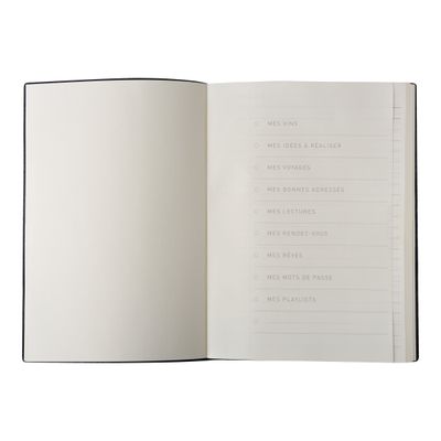 Oberthur - Carnet de notes en cuir - A5 - grenat
