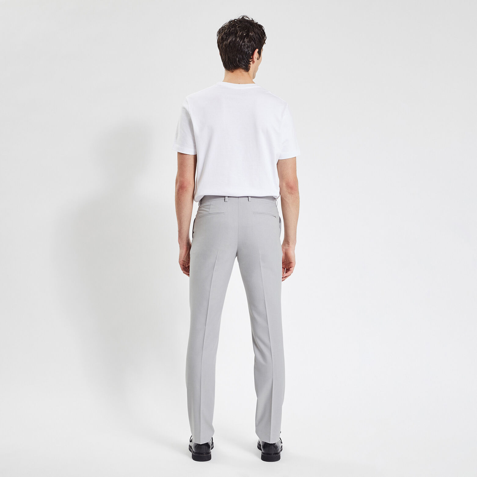 Pantalon de costume slim bi-ton Gris clair
