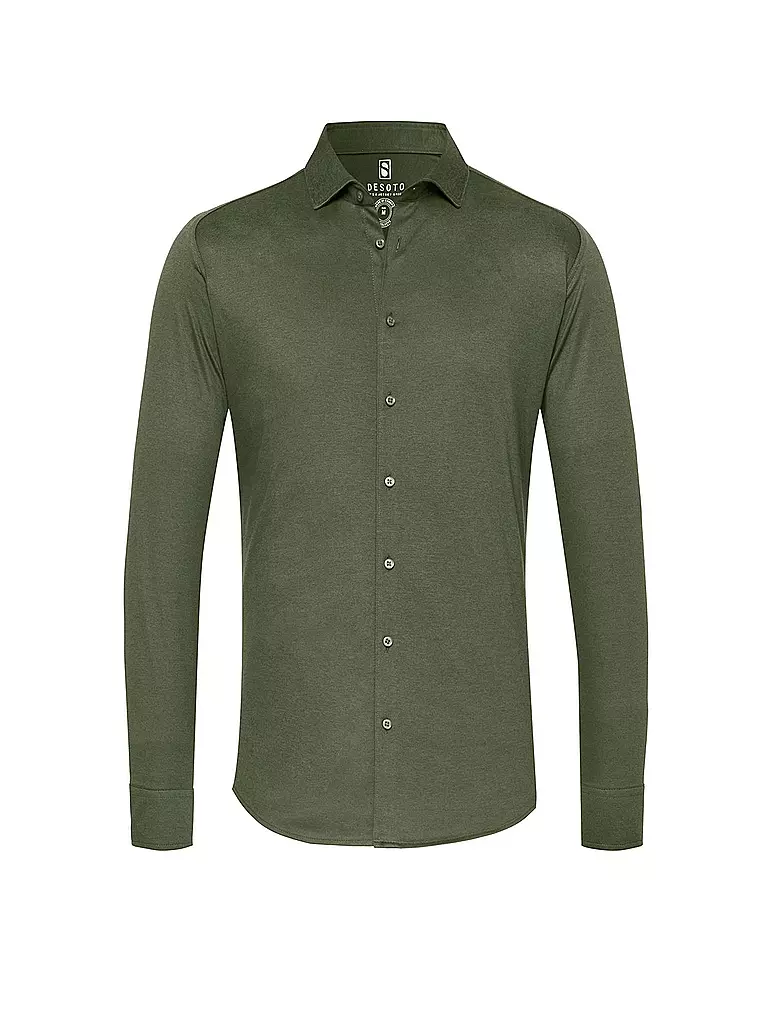 DESOTO Jerseyhemd Slim Fit olive