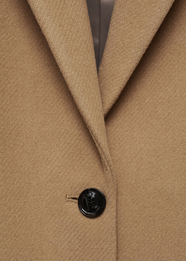 MANGO Tailored wool coat Medium brown