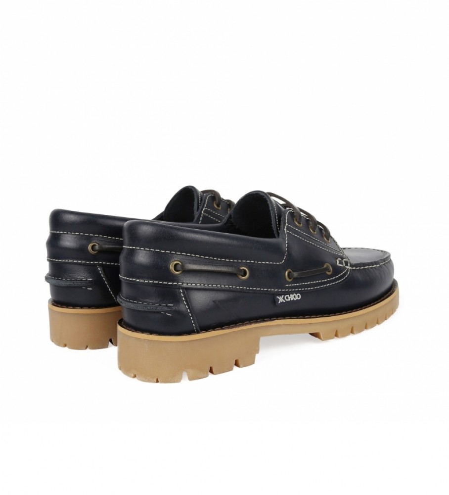 Chiko10 Nuticos couro masculino 01 azul marinho