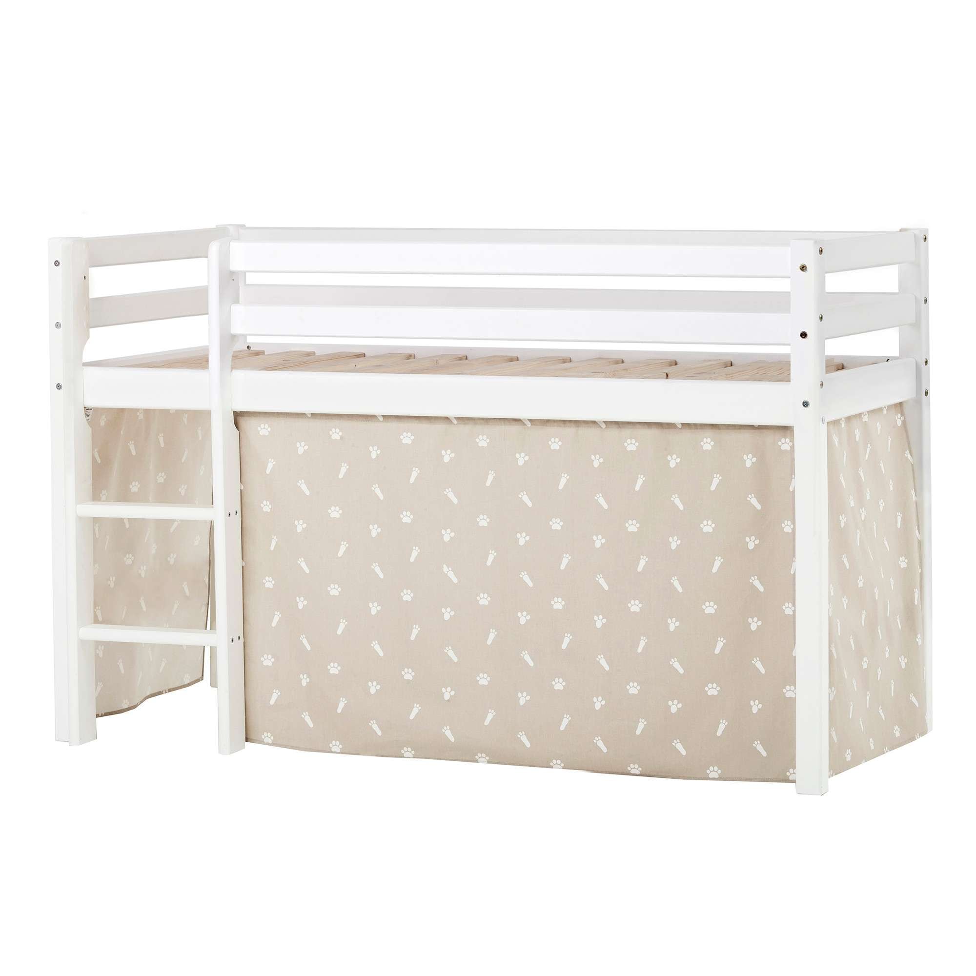 Hoppekids Hochbett »ECO Dream, Kinderbett, Spielbett, Halbhohes Bett aus Massivholz« inkl. Vorhang-Set Creator, Bettgrösse & Matratze wählbar
