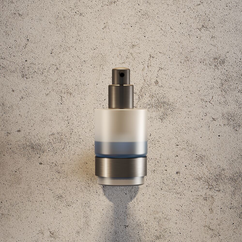 Geesa Nemox zeepdispenser 200 ml zwart metaal geborsteld