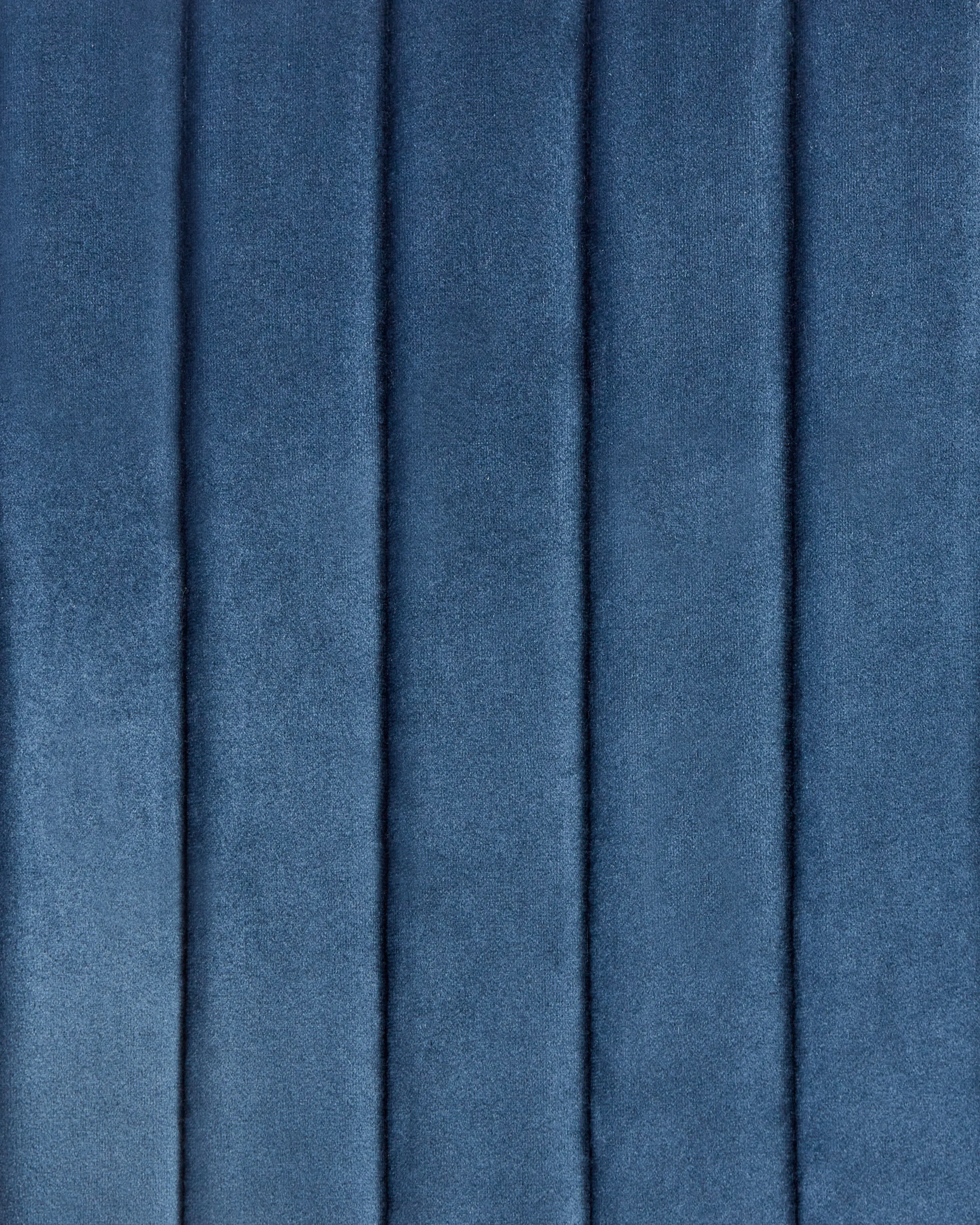 Set van 2 eetkamerstoelen WELLSTON Fluweel Donkerblauw