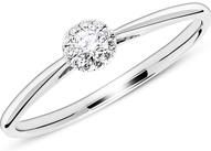 14 karaat witgouden verlovingsring met Diamanten