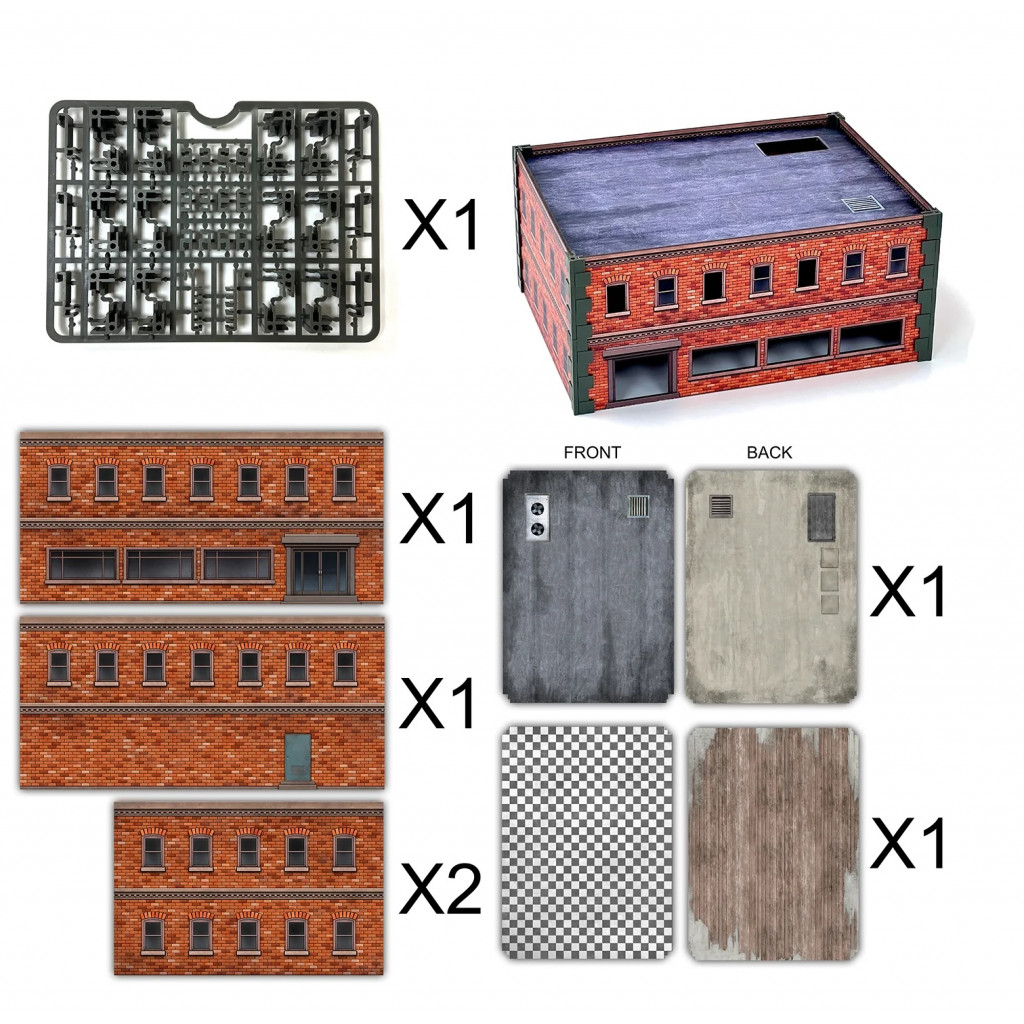Metropolis Cityscape Medium Square & Large Rectangle Brick Buildings