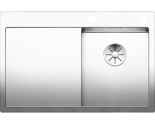 Blanco CLARON 4 S-IF spoelbak, 780 x 510 mm, roestvrij staal, 521623, 1 bak, met afdruipgedeelte, bak rechts, vlak ingebouwd