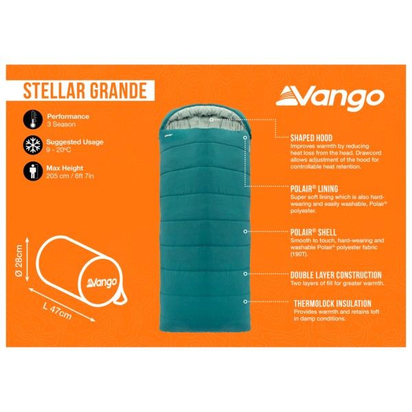 Vango - Stellar Grande - Sac de couchage synthétique