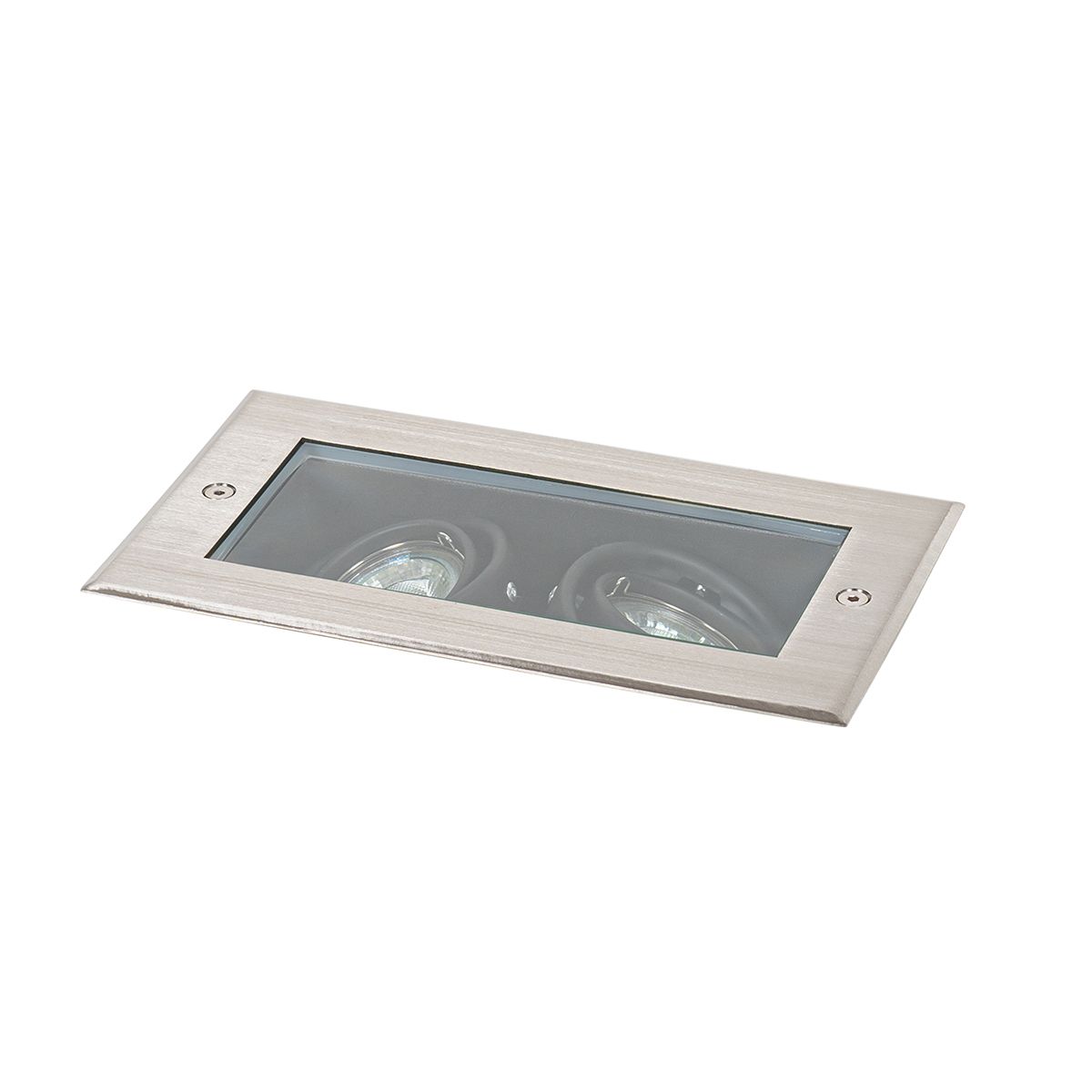 Smart grondspot staal 2-lichts verstelbaar IP65 incl. 2 GU10 50mm - Oneon