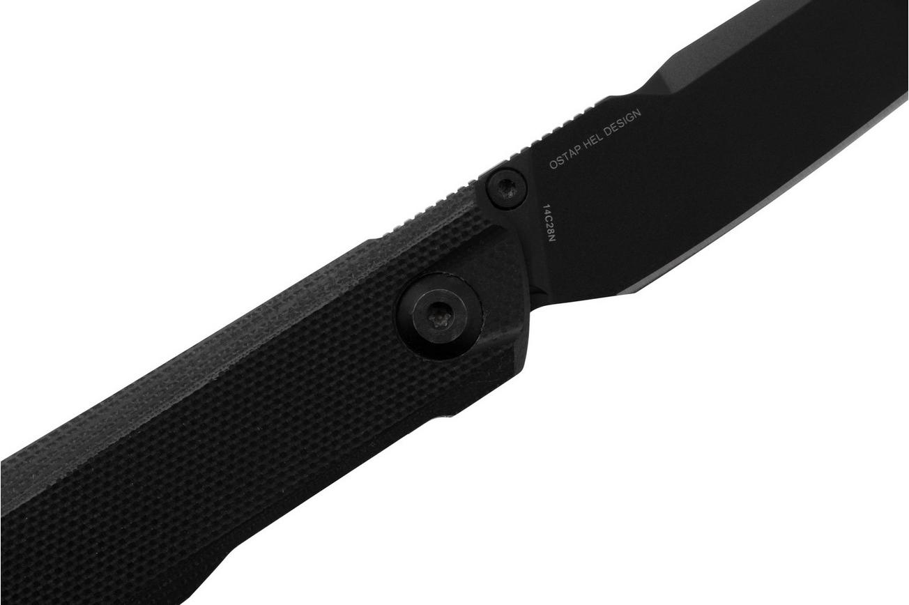Real Steel G5 Metamorph Button Lock 7832B Black 14C28N, Black G10, zakmes, Ostap Hel design