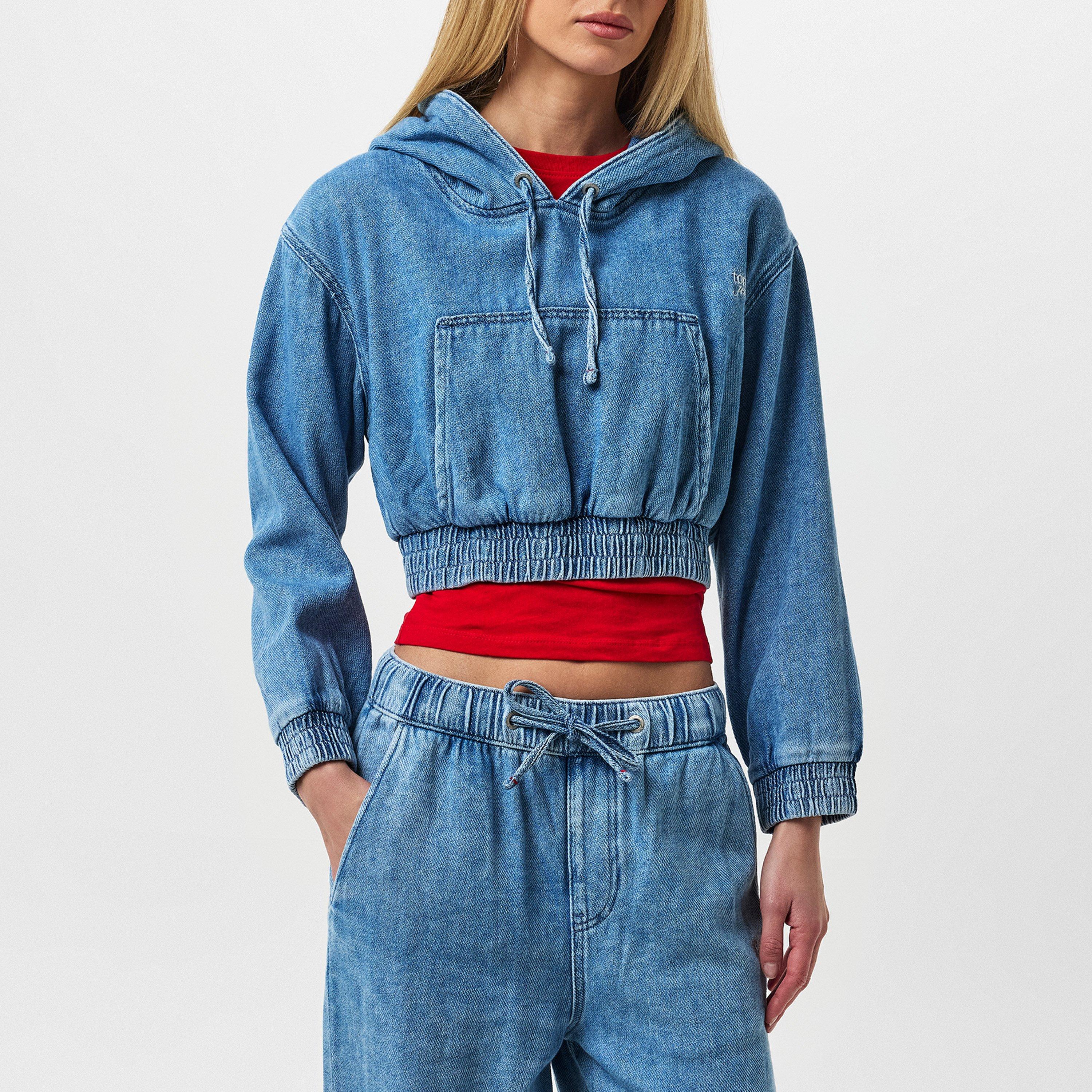 Tommy Jeans Denim Cropped Hoodie