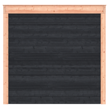 Tuinhuis Douglas Zwart Zweeds Rabat 645x255cmcm