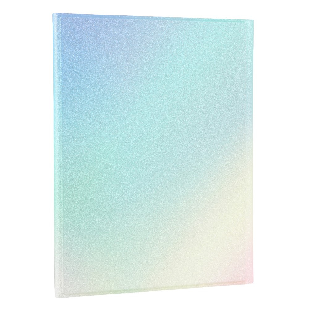 iPad 9.7 (2018/2017) / iPad Pro 9.7 / iPad Air 2 Leder Tasche Origami Flip Case mit abnehmbarer Bluetooth Tastatur (QWERTY) - Regenbogen