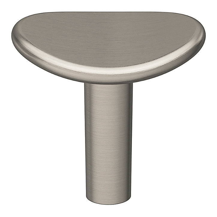 Bouton de meuble arrondi GoodHome Meham gris Ø3.5cm x l.3.2cm x h. 3cm x p.3cm