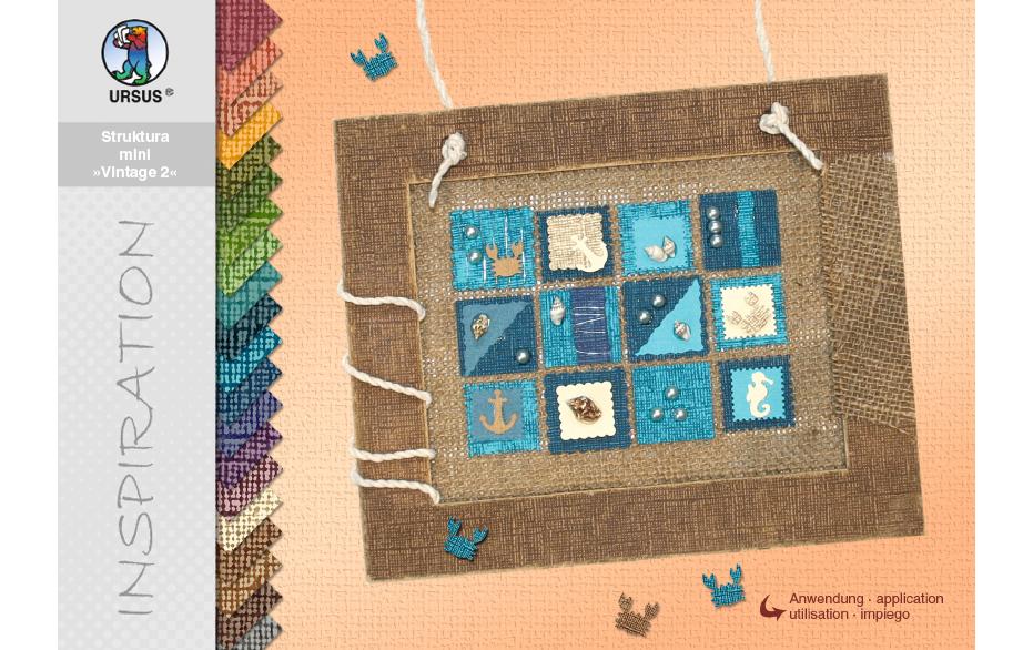 Fotokarton Vintage 2, A6, 60 BlattBastelblock mit Leinenstruktur und Vintage Effekt