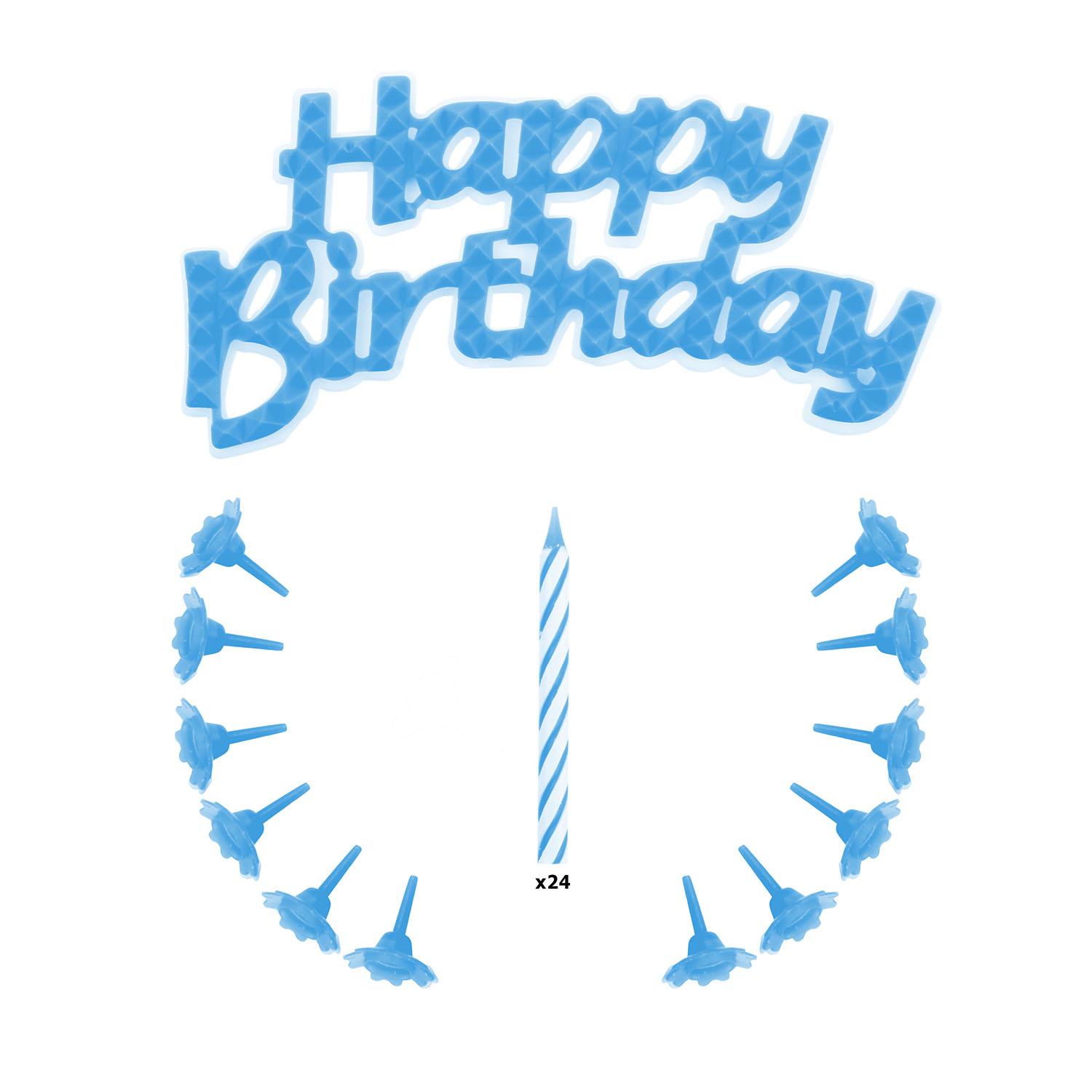 BOUGIE ANNIV X24 ET DECO JOYEUX ANNIV