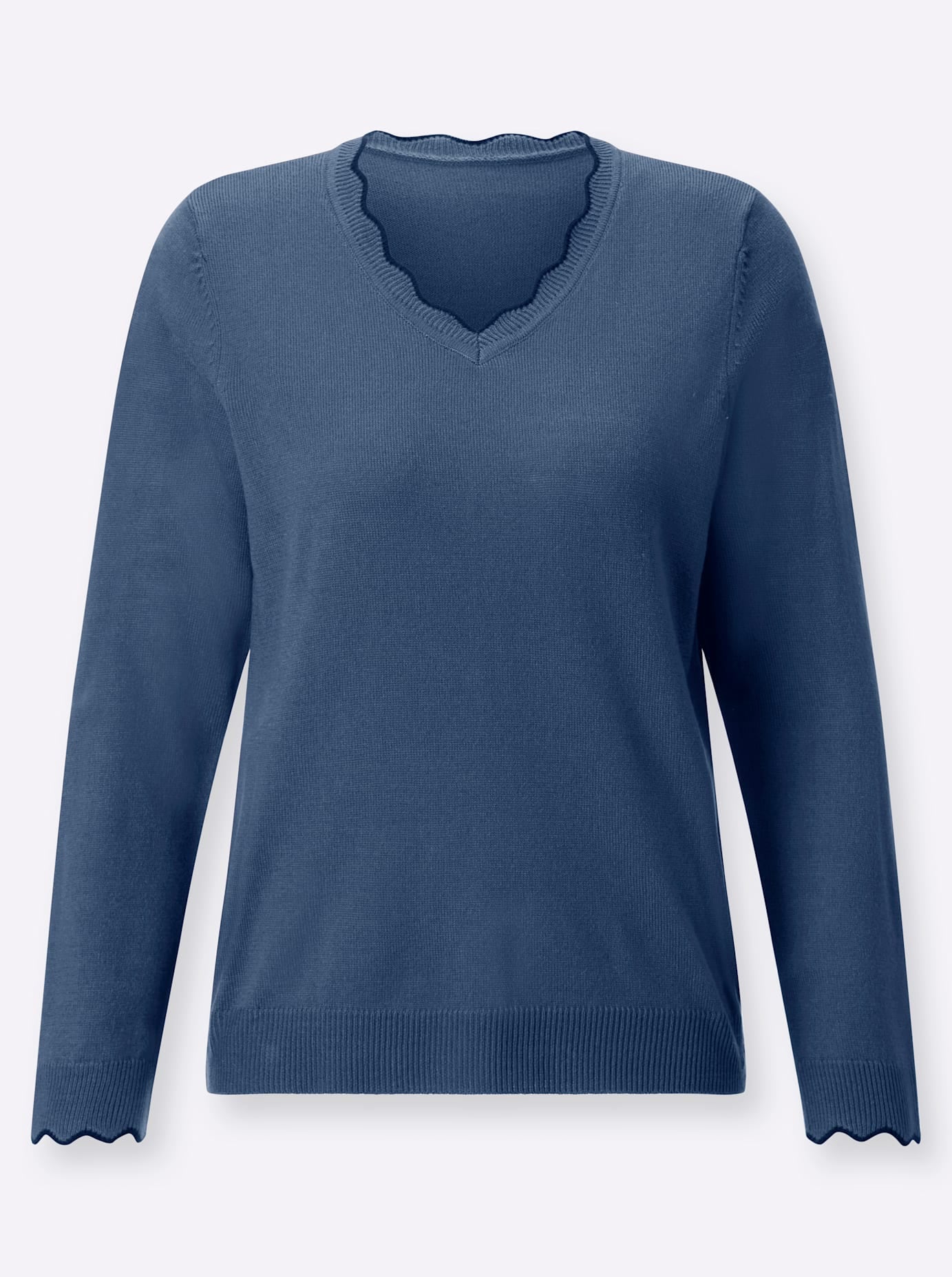 Classic Basics V-Ausschnitt-Pullover »Feinstrick-Pullover«