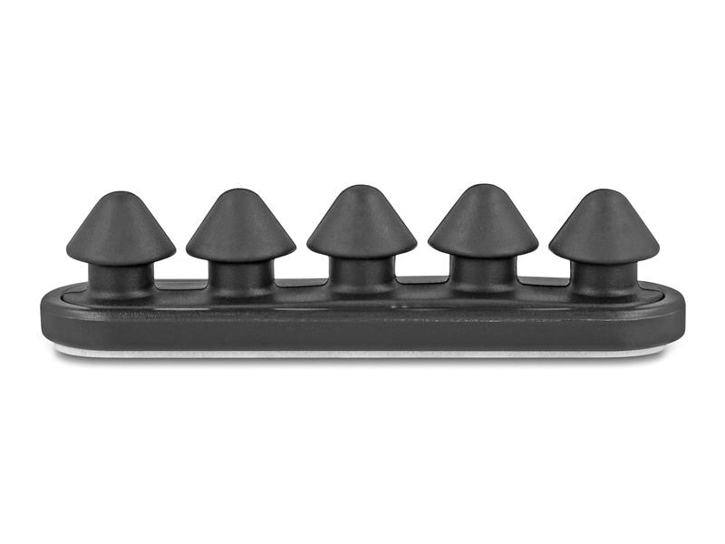 Delock Kabelhalter mit 5 Durchführungen, selbstklebend 2 St Delock Kabelhalter mit 5 Durchführungen selbstklebend schwarz Set 2 Stück