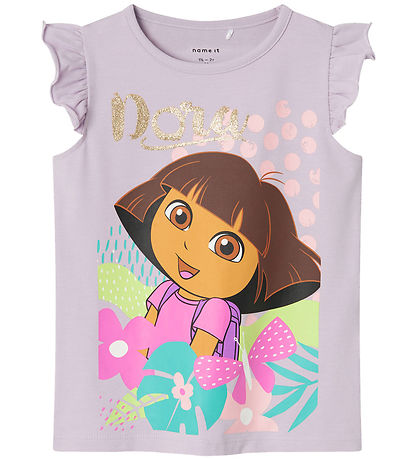 Name It T-Shirt - NmfMulsa Dora - Orchid Petal m. Glitter