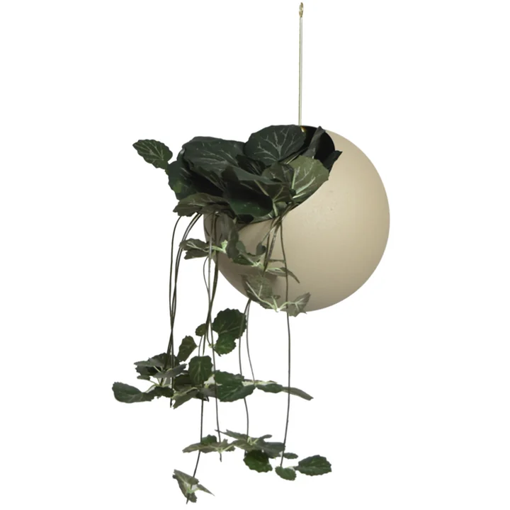 AYTM - Globe Hängeblumentopf Ø 17 cm, taupe / taupe