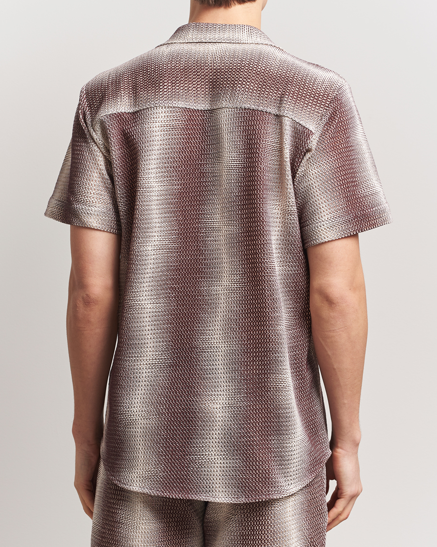 OAS Short Sleeve Cuba Net Shirt Merlot Echo
