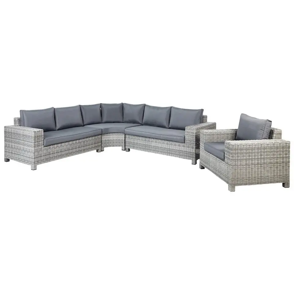 TEGLIO - Loungeset 9-zits - Grijs - Kunstrotan