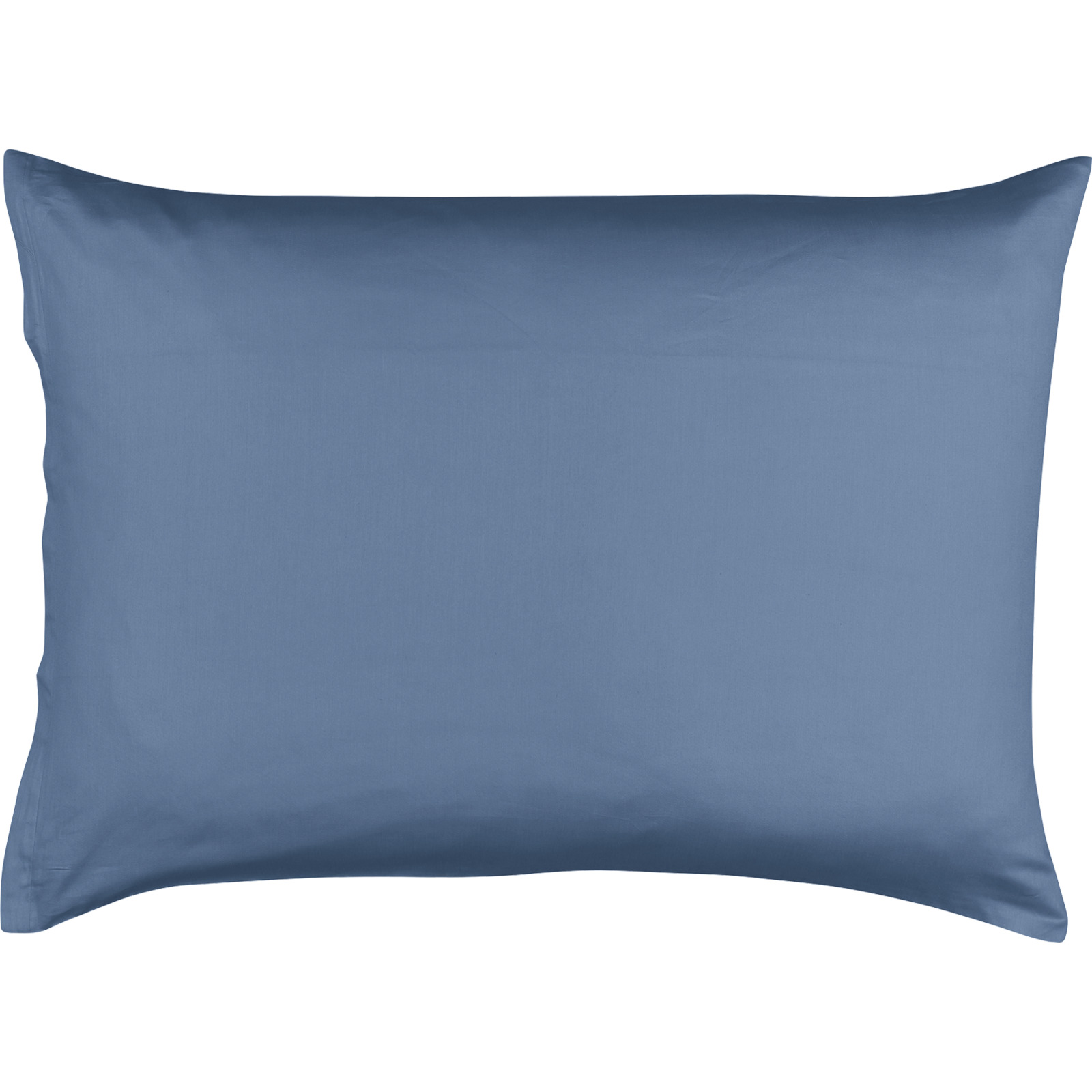 Bettwäsche Satin unifarben 50x70 Kissenbezug, blau