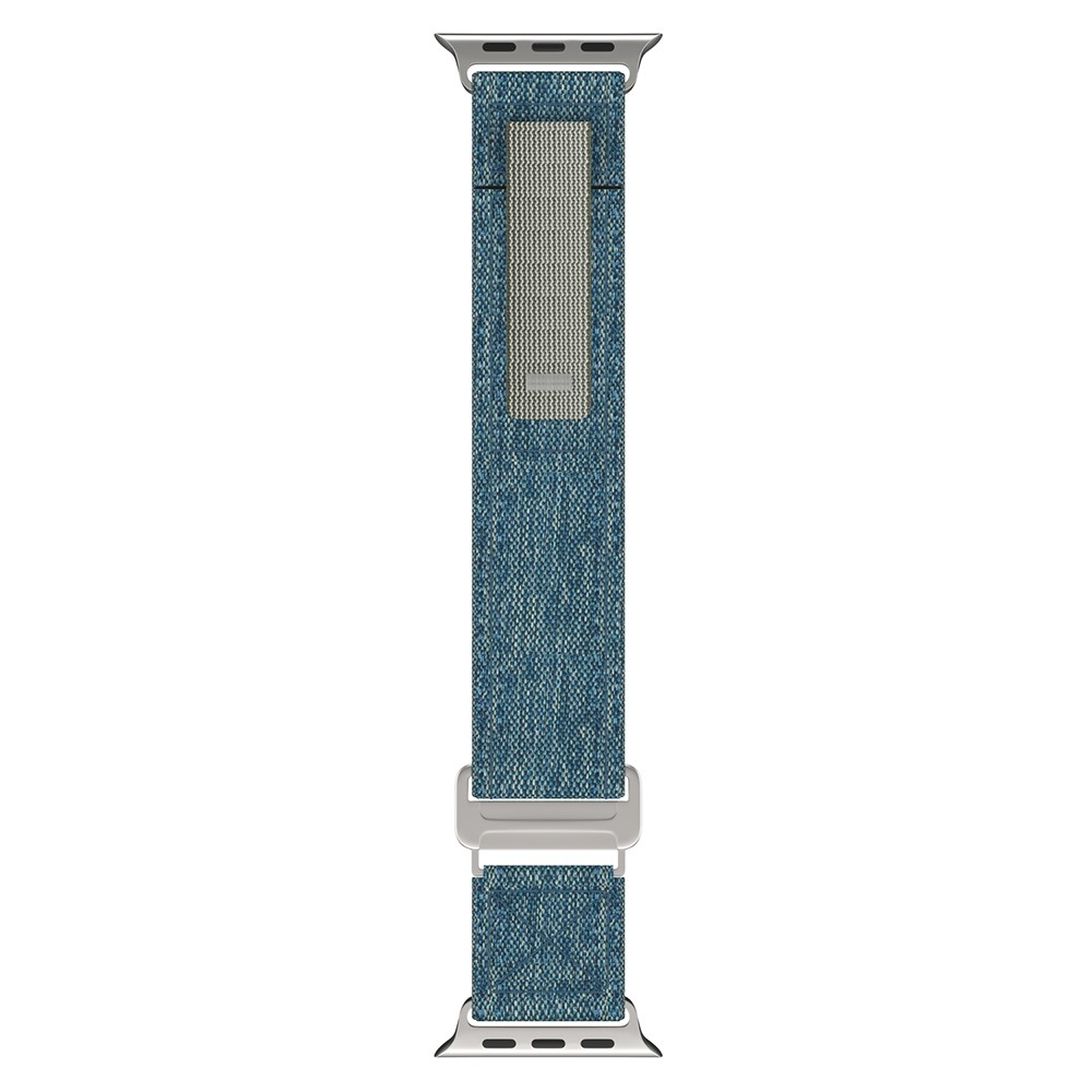 Apple Watch (42/41/40/38 mm) Nylon Armband mit Klettverschluss (Gelenkumfang: 130 - 210 mm) - Blau