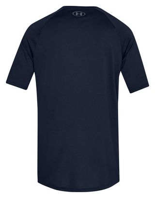 Maillot Manches Courtes Under Armour Tech 2.0 Bleu Marine