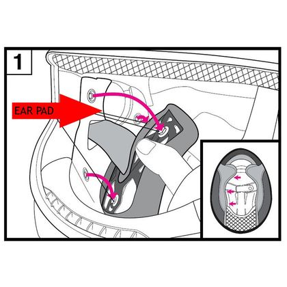 Protections auditives Shoei EAR PAD/XR1100/QWEST