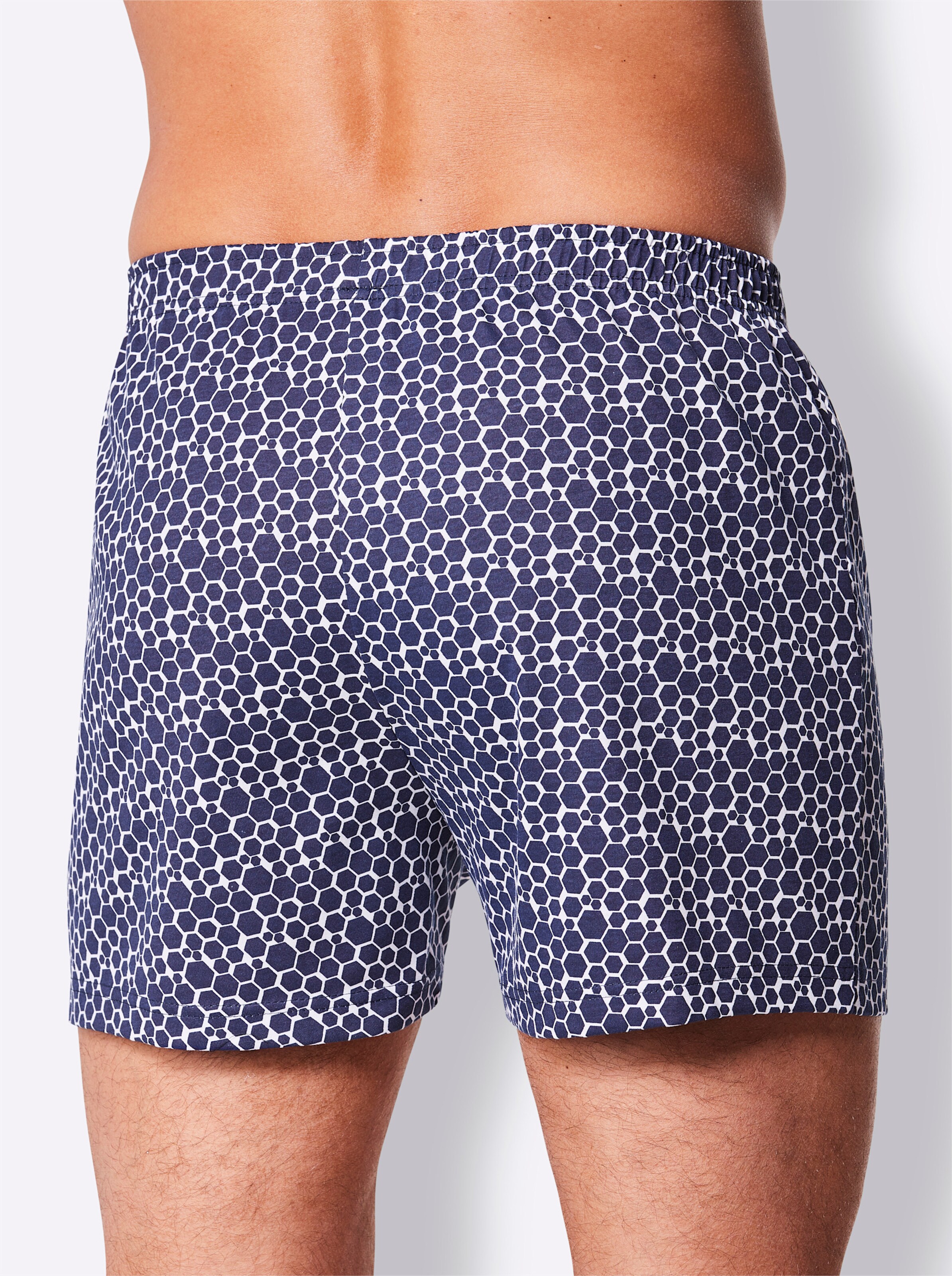 KINGsCLUB Boxershorts in marine-bedruckt