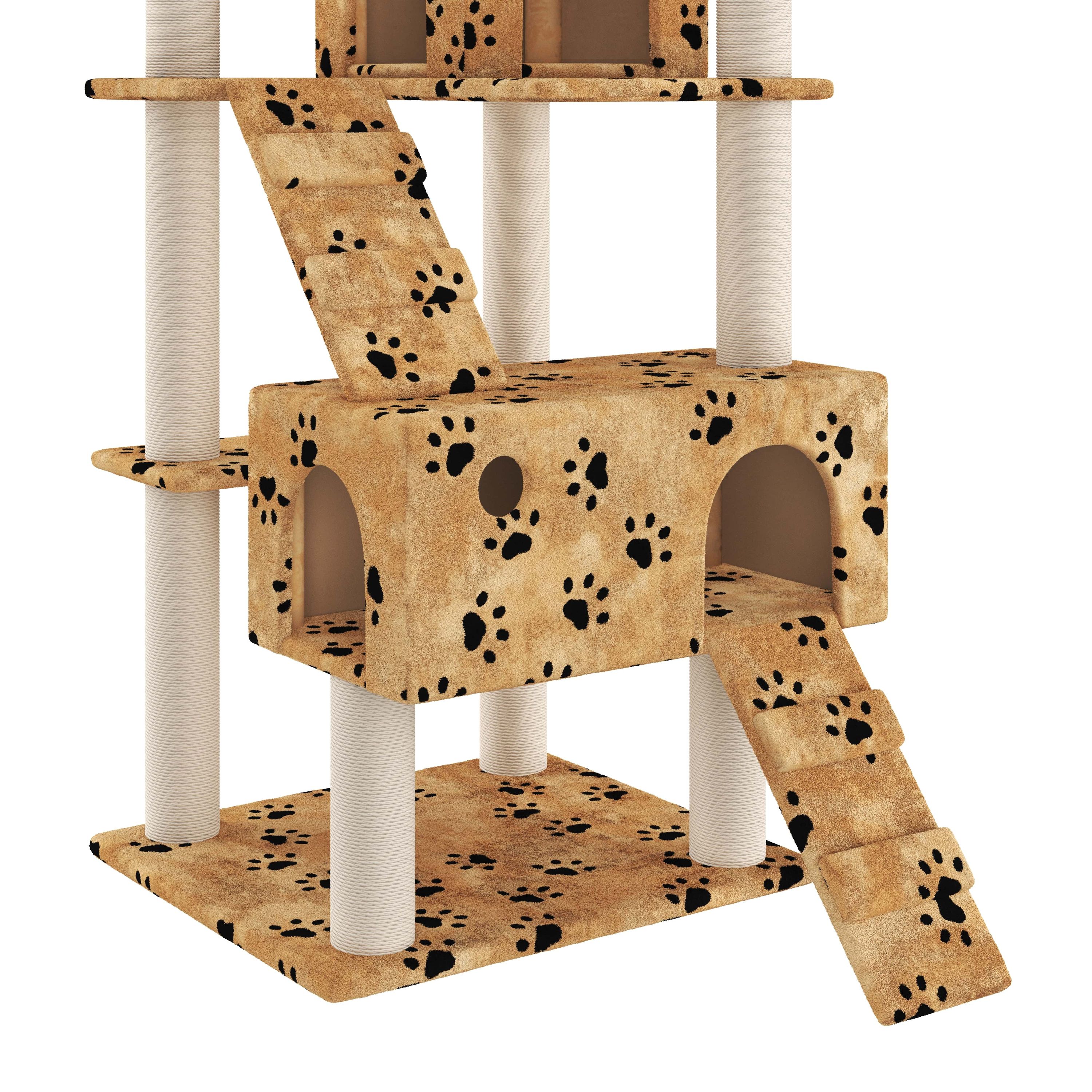 Katzenbaum MIRO 182 cm beige mit Pfoten