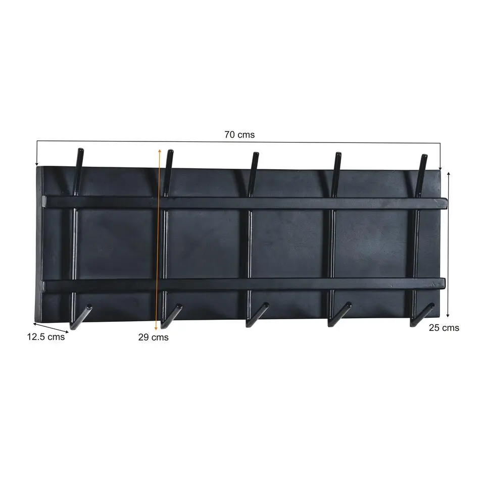 Brix Kapstok Gabi zwart 70x12.5x25